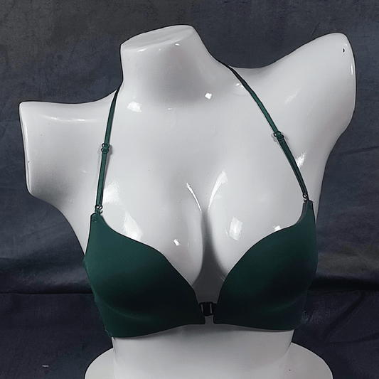 Bold Breeze Front-Open Bra | Color: Emerald Green | Size: 30 |