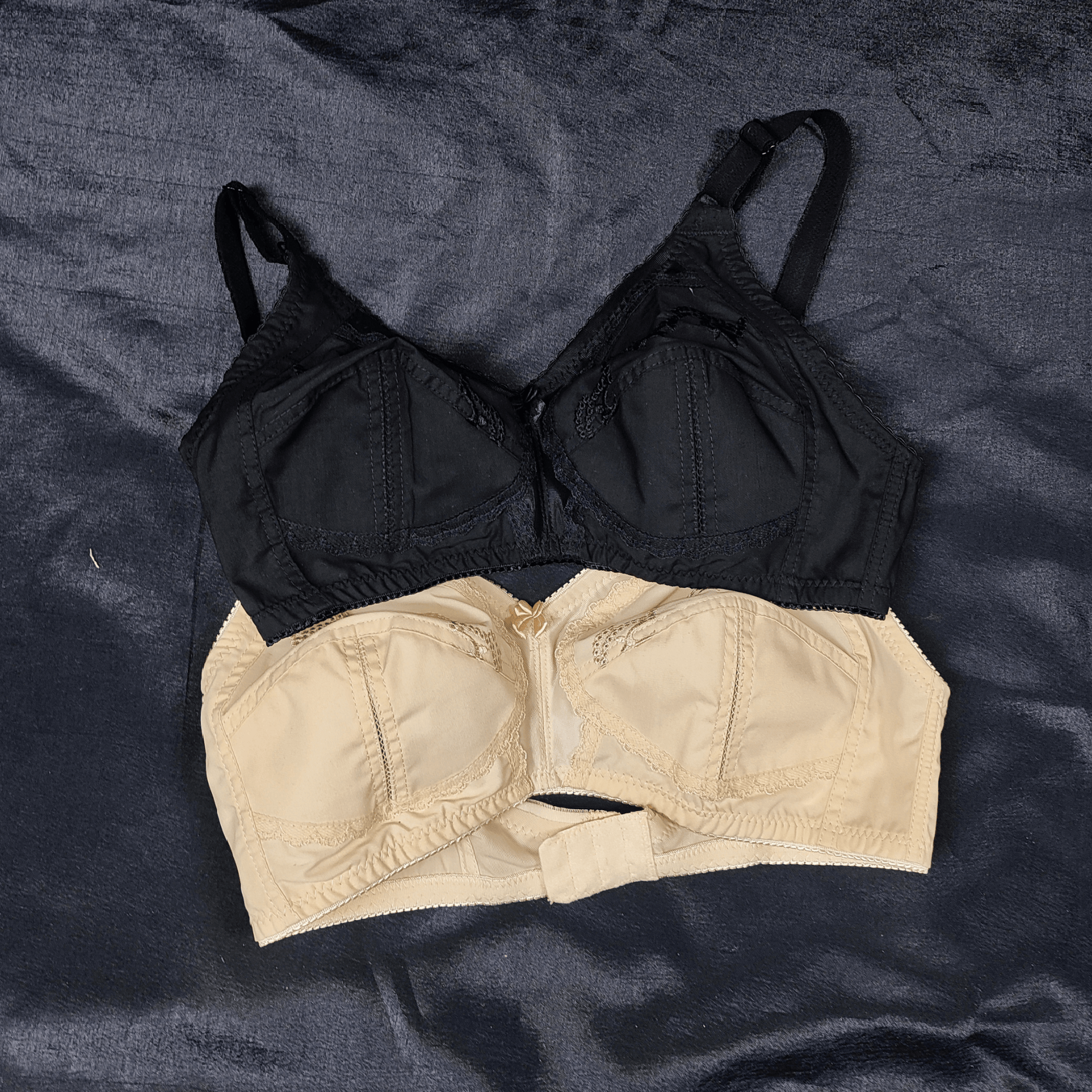 Cotton Bliss Embroidered Bra | Color: Beige | Size: 32 | Fabric: Cotton