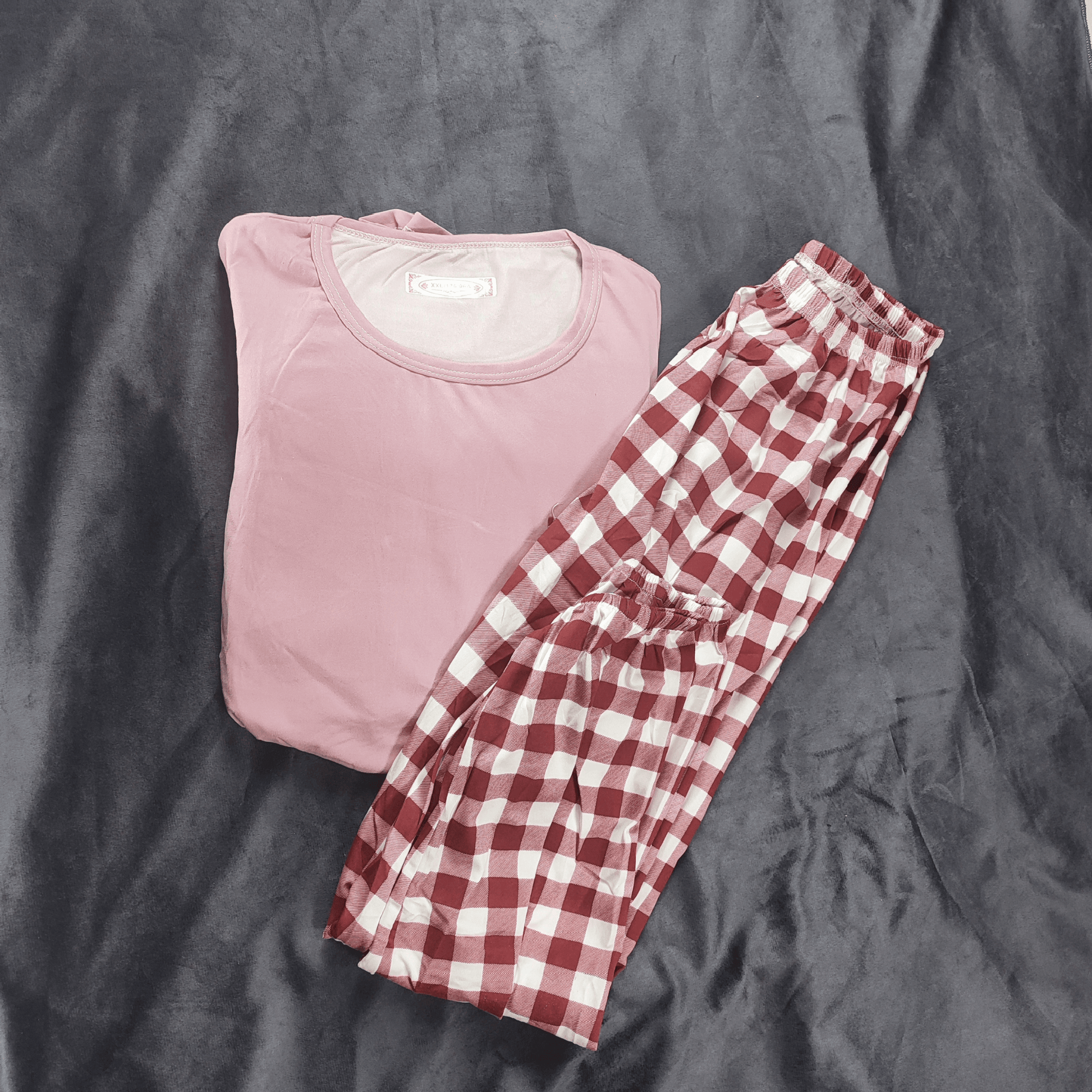 Cozy Check Pajama Set | Color: Pink | Size: Free | Fabric: Cotton