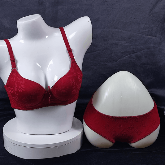 Elegance Essential Bra & Panty Set | Color: Maroon | Size: 36 | Cup size: B