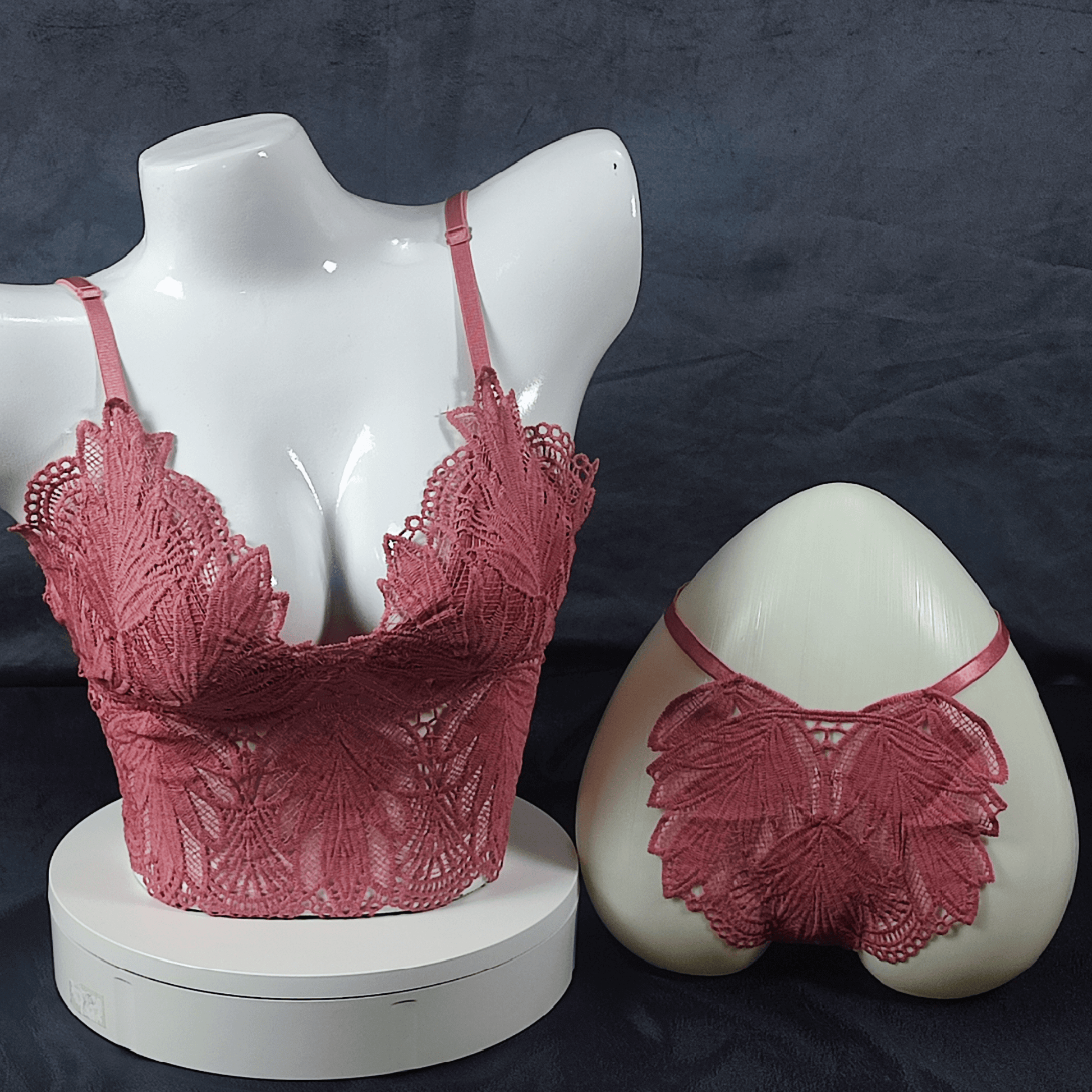 Ethereal Bloom Lingerie Set | Color: Blush | Size: S/M | Bra style: Bralette