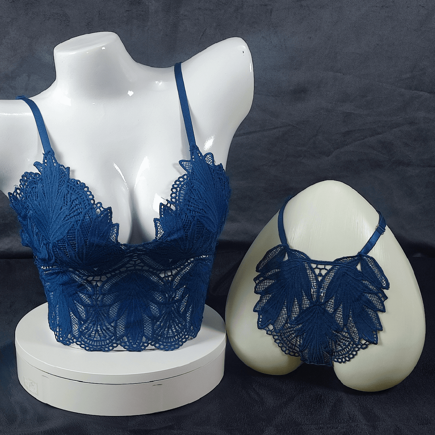 Ethereal Bloom Lingerie Set | Color: Navy | Size: S/M | Bra style: Bralette