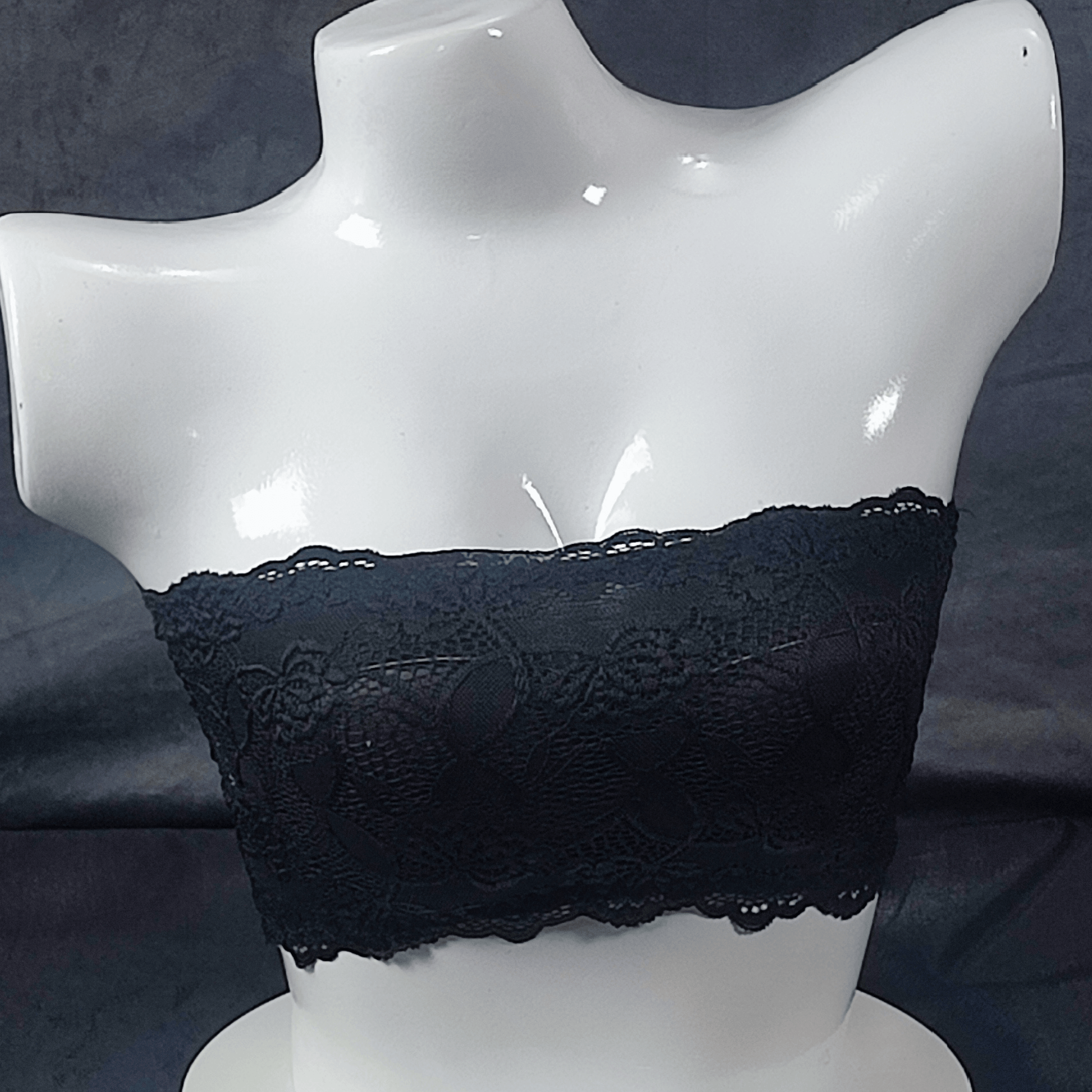Ethereal Bloom Strapless Bra | Color: Black | Size: S/M | Bra style: Strapless