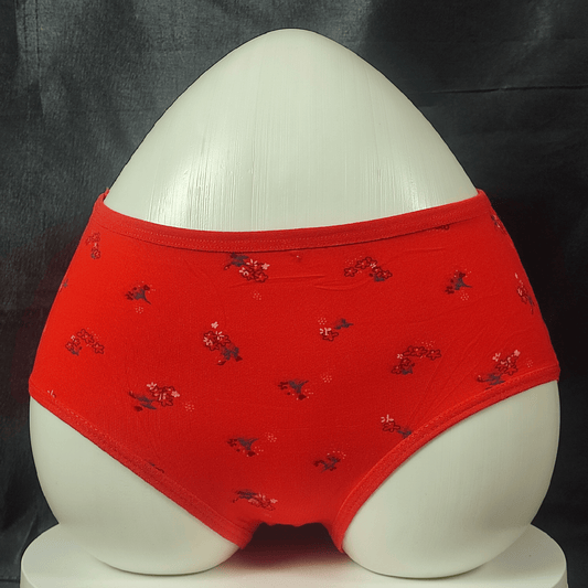 Floral Bliss Panty - Preteen | Color: Red | Size: S | Fabric: Cotton