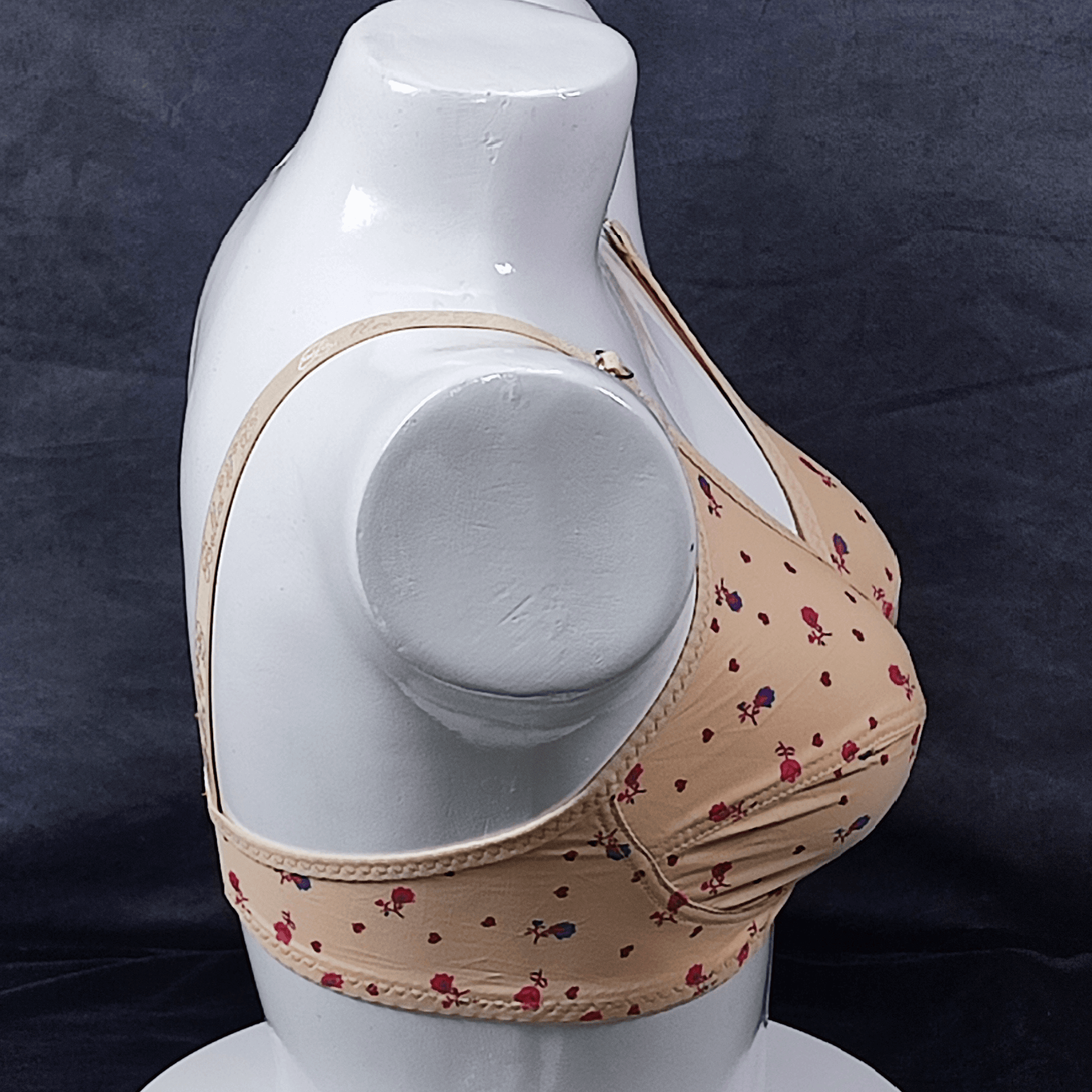 Floral Charm Comfort Bra | Color: Nude Beige | Size: 32 | Fabric: Malaai