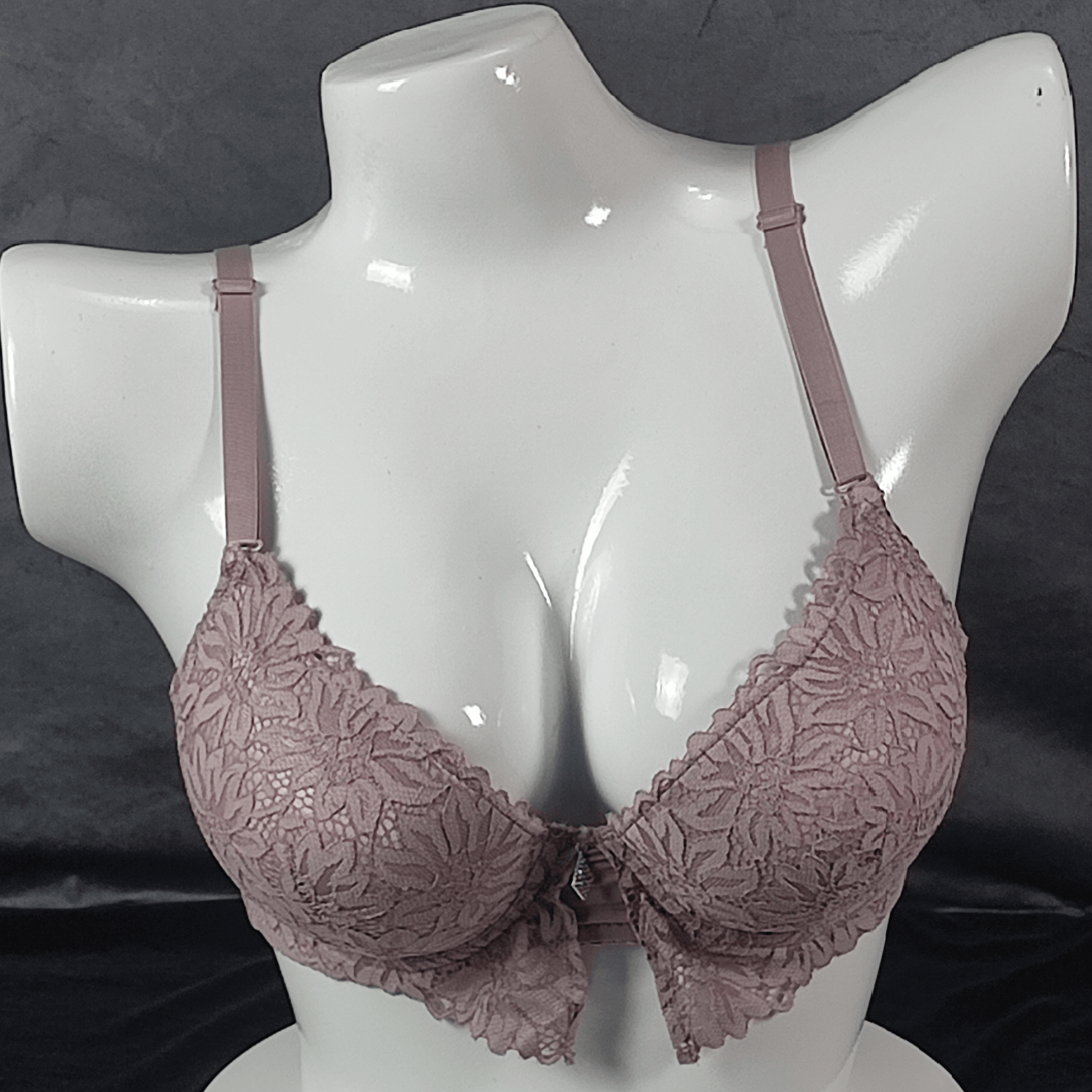 Floral Elegance Padded Bra | Color: Lavender | Size: 36 | Bra style: Push-up