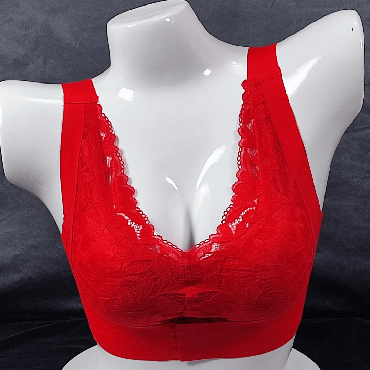 GlamFit Breeze Front Closure Bra | Color: Red | Size: Small | Bra style: Push-up