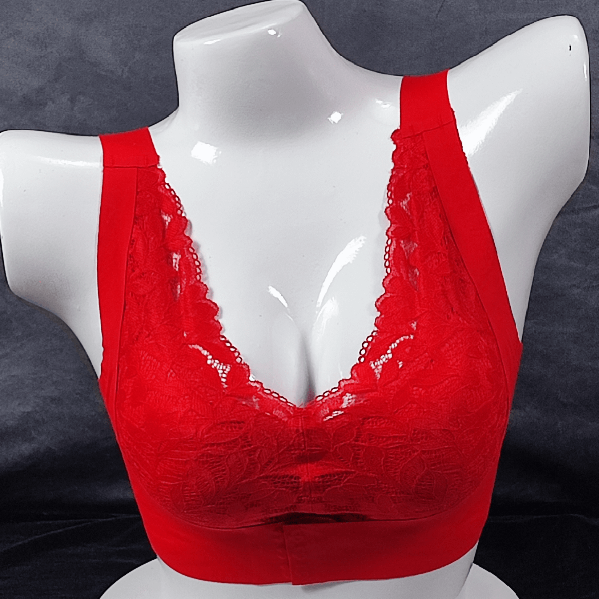GlamFit Breeze Front Closure Bra | Color: Red | Size: Small | Bra style: Push-up