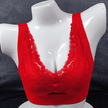 GlamFit Breeze Front Closure Bra | Color: Red | Size: Small | Bra style: Push-up
