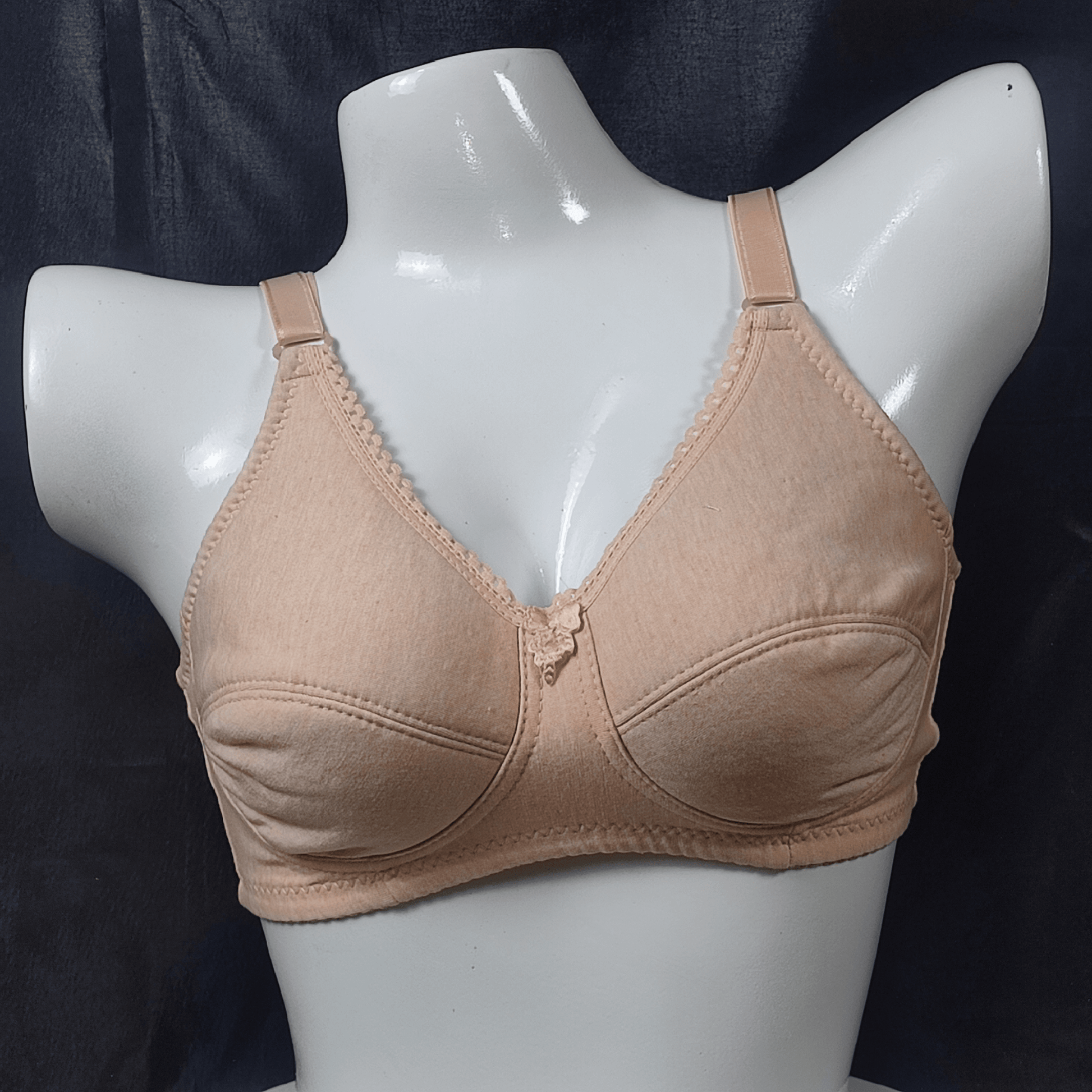 Hosiery Light Padded Bra | Color: Ivory | Size: 36 |