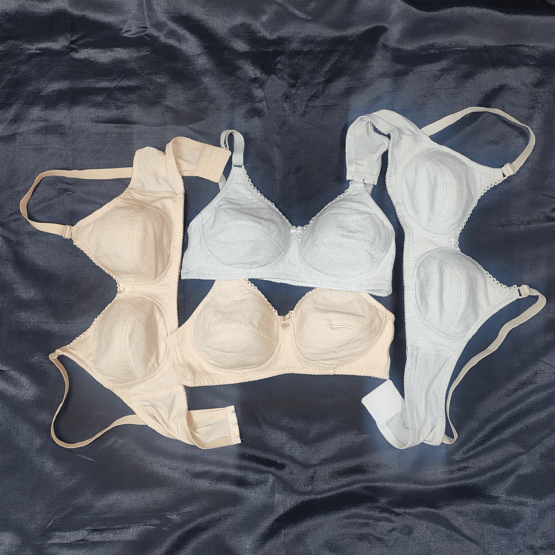 Hosiery Light Padded Bra | Color: Ivory | Size: 36 |