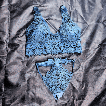 Lace Symphony Bralette Set | Color: Beige | Size: S/M |