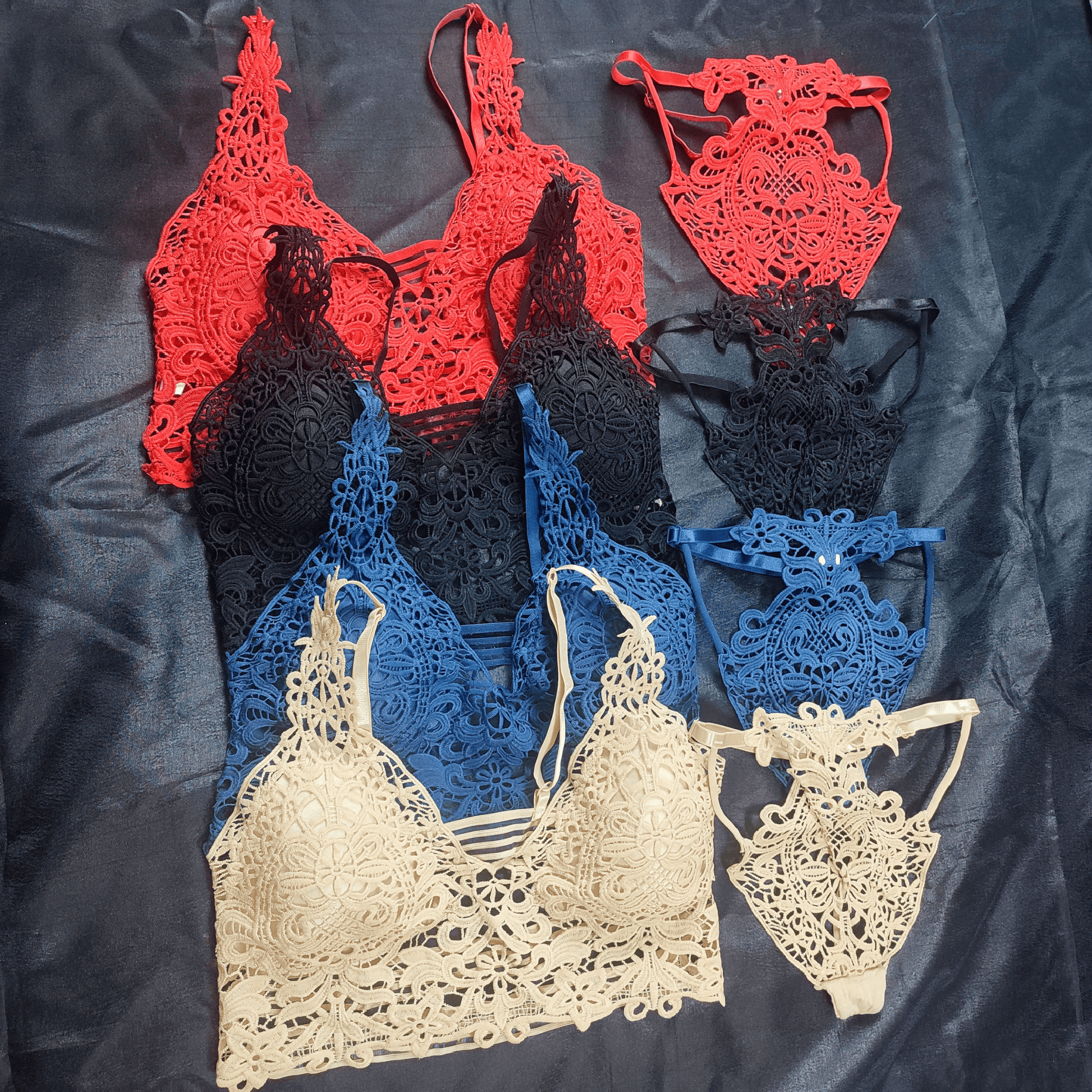 Lace Symphony Bralette Set | Color: Beige | Size: S/M |