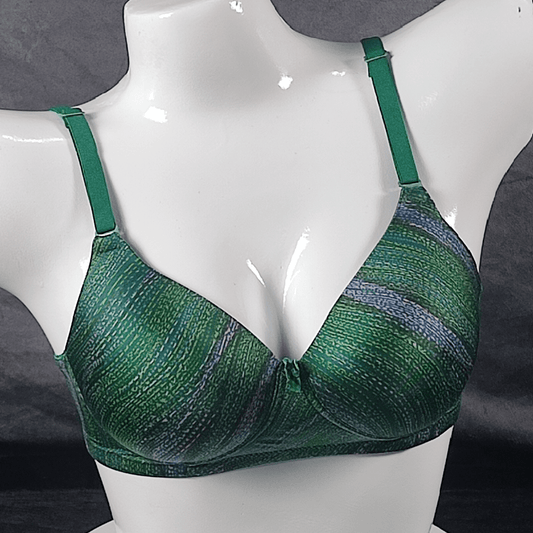 Forest Glow Padded Bra | Color: Green | Size: 32 | Cup size: B