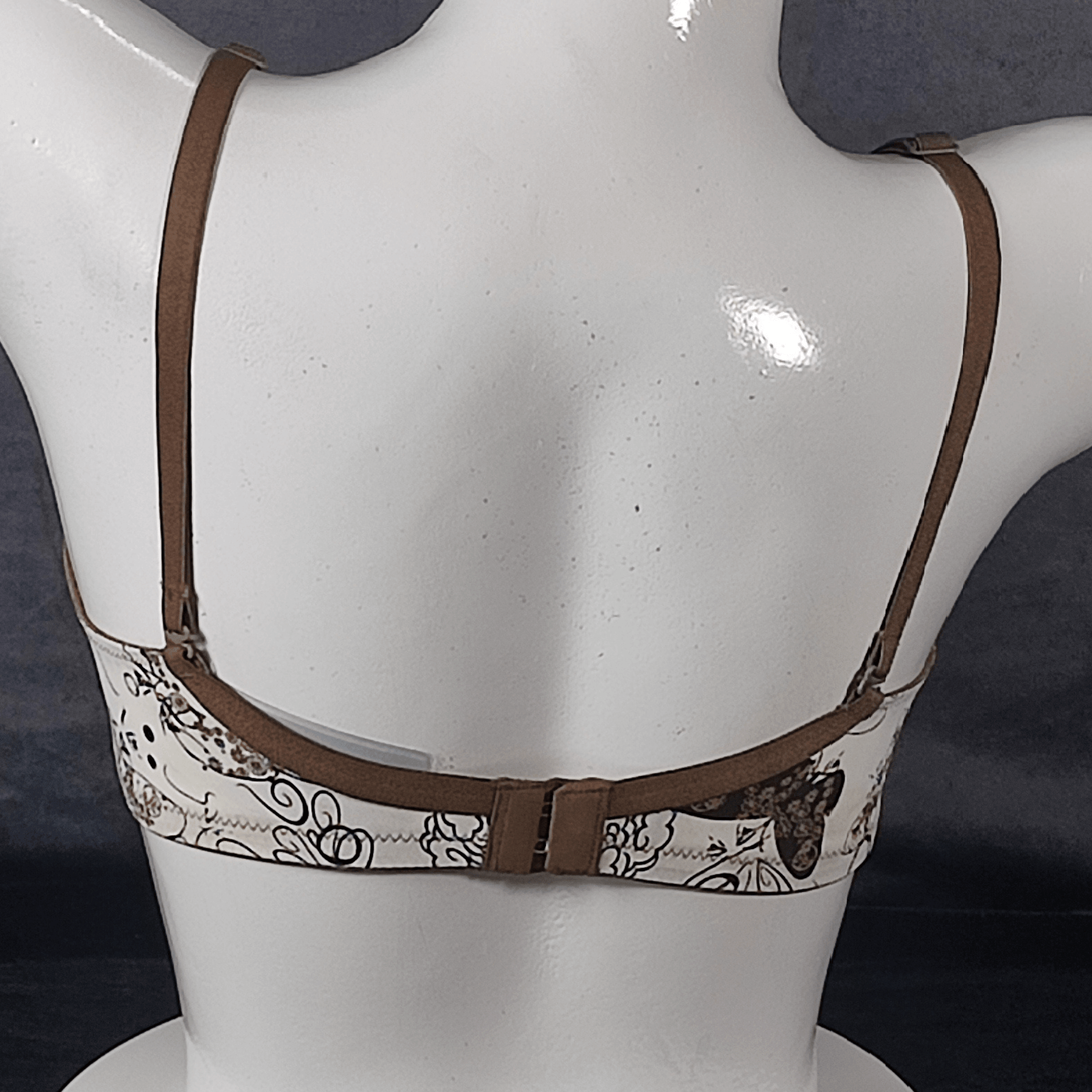 Mystic Butterflies Padded Bra | Color: Ivory | Size: 32 |