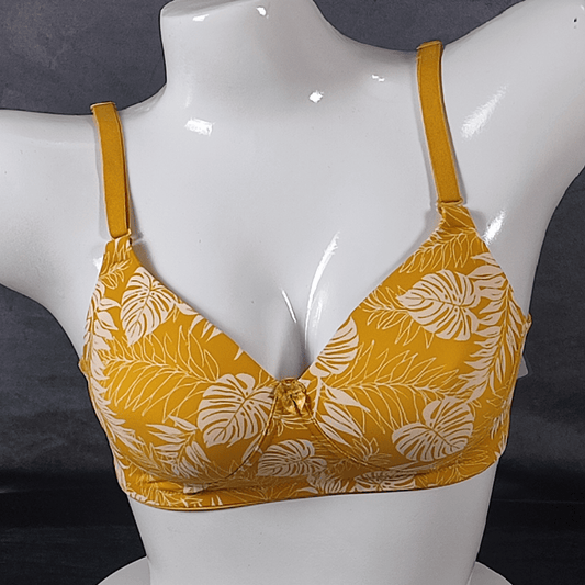 Tropical Bliss Padded Bra | Color: Yellow | Size: 32 |