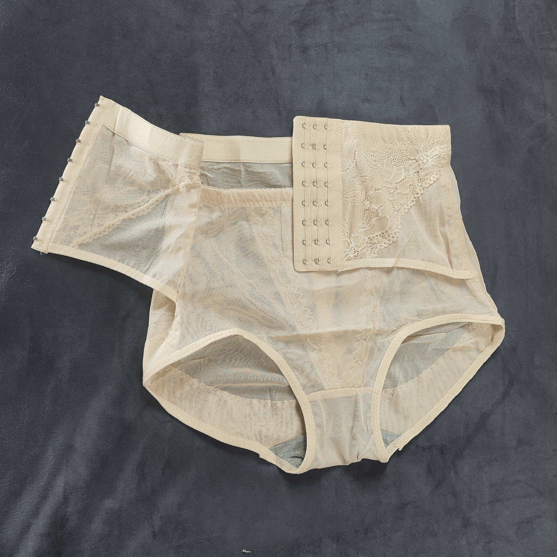LuxeCurve Lace Shaping Panty | Color: Beige | Size: Free |