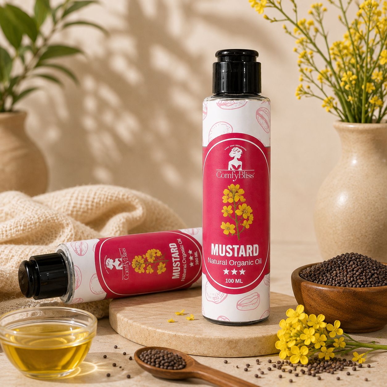 Mustard Natural Organic Oil – Traditional Care for Stronger, Healthier Hair