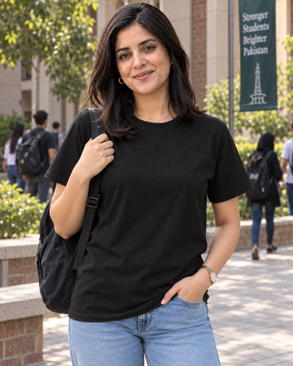 Plain Black Women's T-Shirt