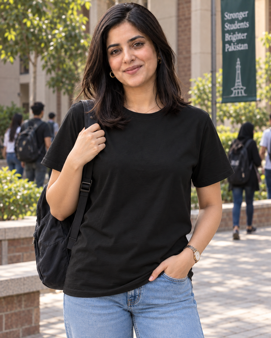 Plain Black Women's T-Shirt
