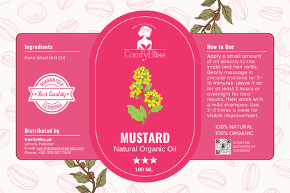 Mustard Natural Organic Oil – Traditional Care for Stronger, Healthier Hair
