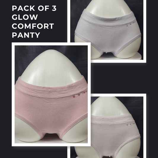Pack of 3 Glow Comfort Panty (Random Colors)