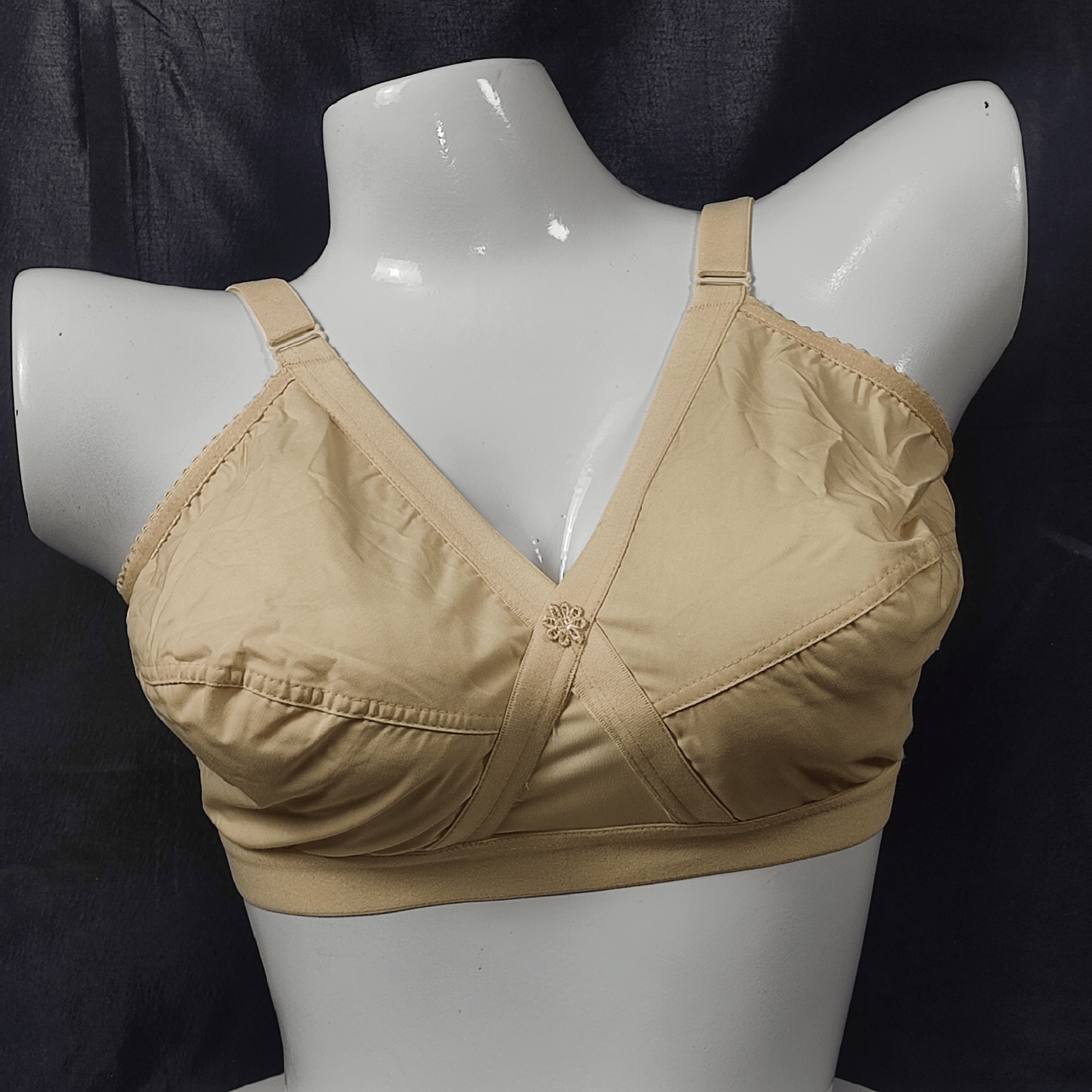 SoftEase Hosiery Bra | Color: Ivory | Size: 32 |