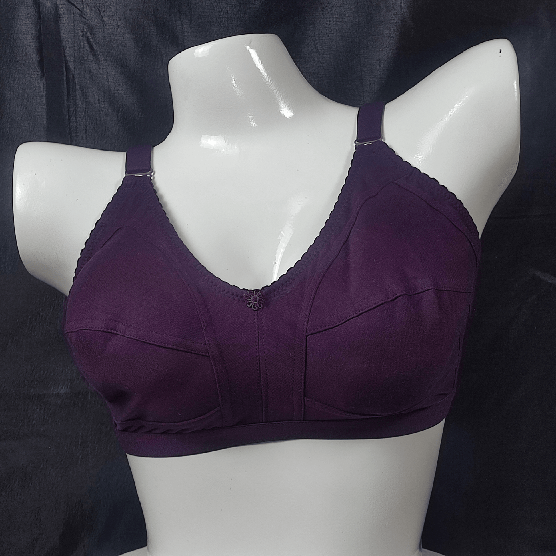 SoftEase Hosiery Bra | Color: Purple | Size: 32 |
