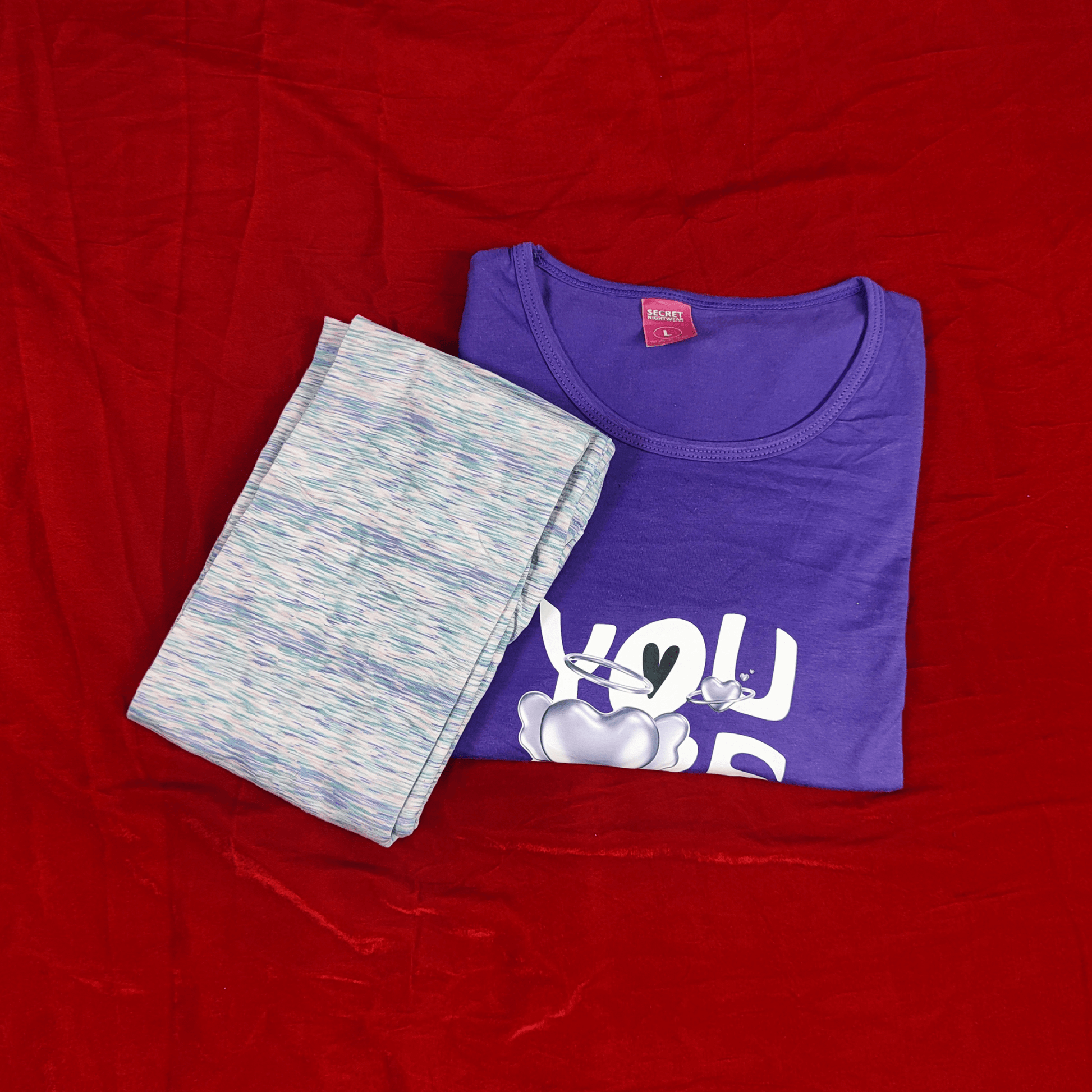 U R loved Pajama Suit | Color: Blue | Size: M |