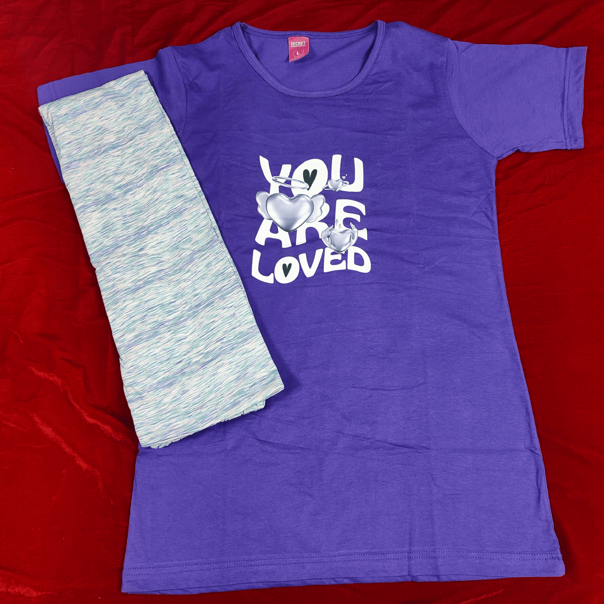 U R loved Pajama Suit | Color: Blue | Size: M |