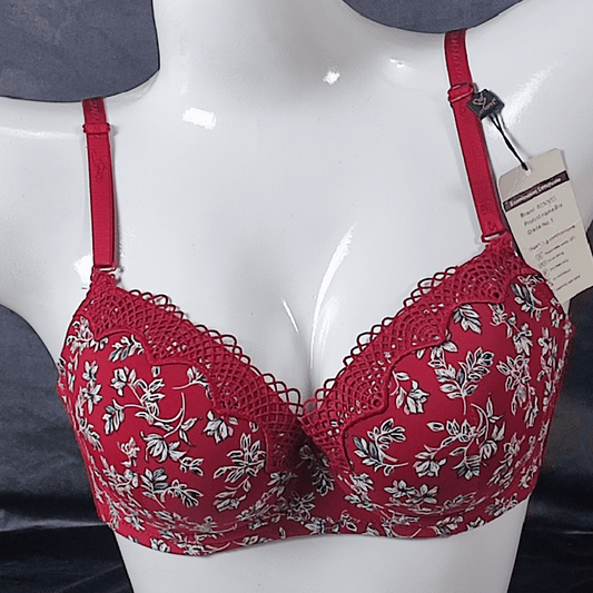 Wild Whisper Padded Bra | Color: Red | Size: 34 |