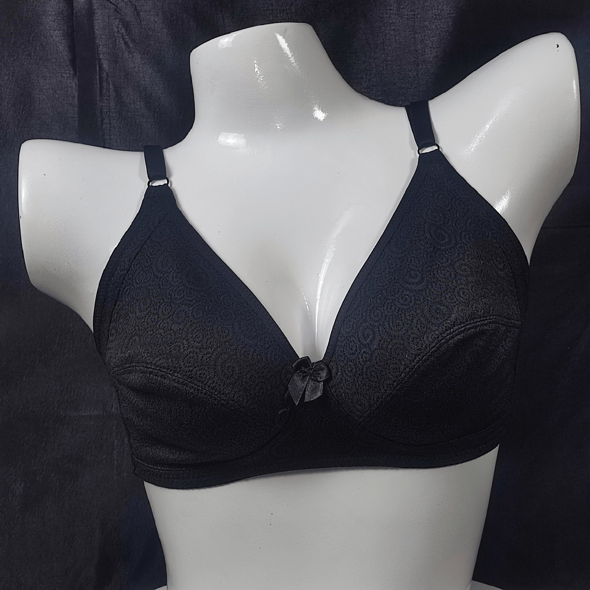 Breathable Lace Fit Bra (Black Temptation) - Bra - ComfyBliss
