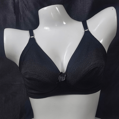 Breathable Lace Fit Bra (Black Temptation) - Bra - ComfyBliss