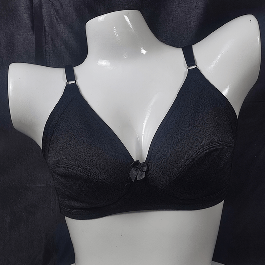 Breathable Lace Fit Bra (Black Temptation) - Bra - ComfyBliss