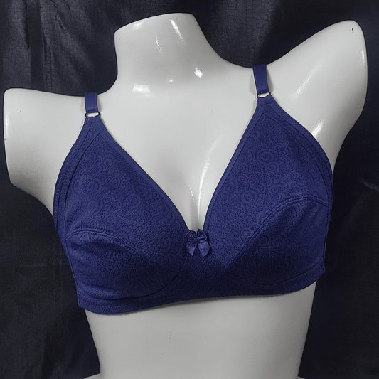 Breathable Lace Fit Bra (Navy Blue) - Bra - ComfyBliss