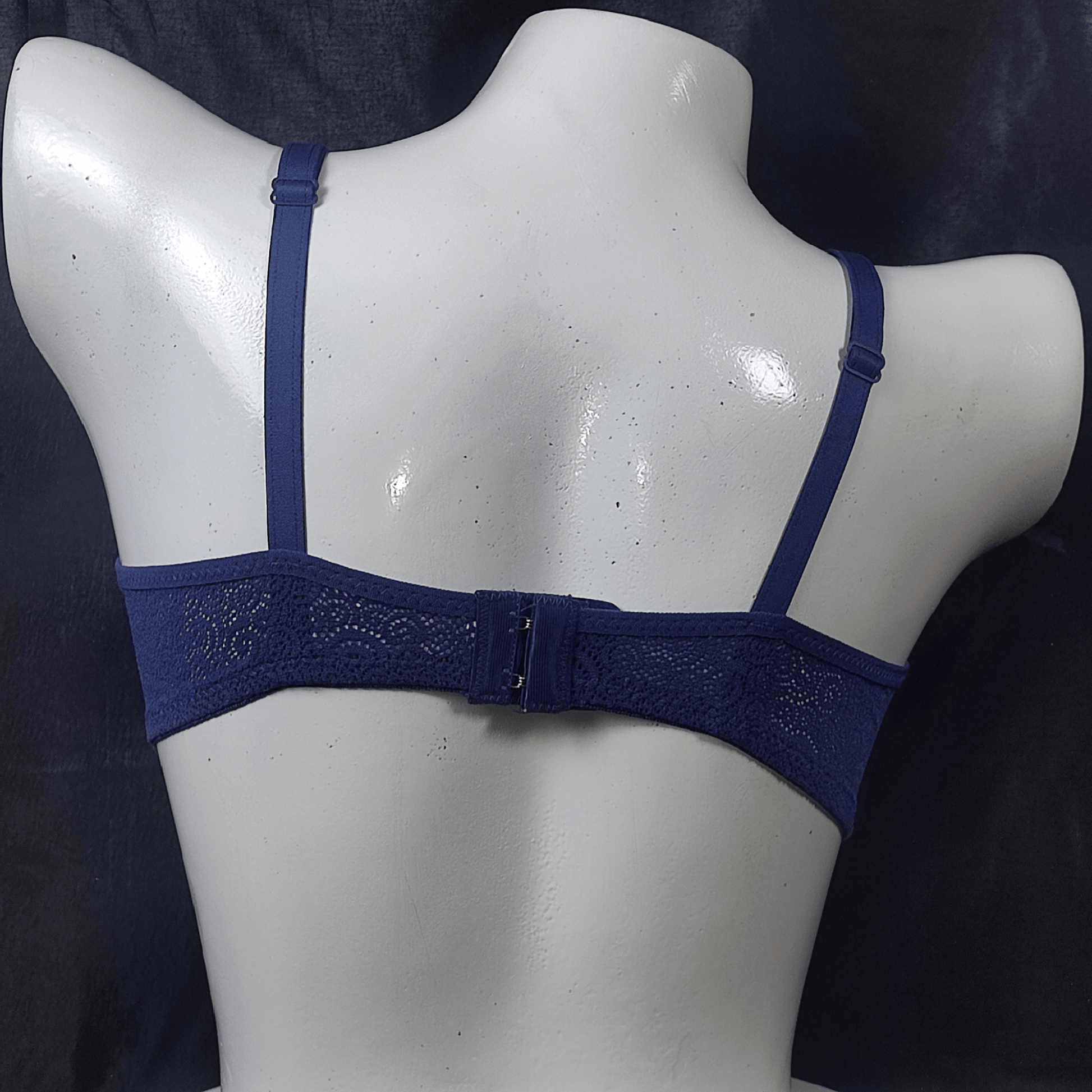 Breathable Lace Fit Bra (Navy Blue) - Bra - ComfyBliss