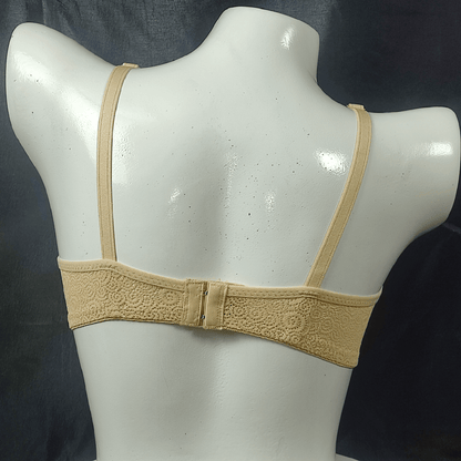 Breathable Lace Fit Bra (Nude Beige) - Bra - ComfyBliss