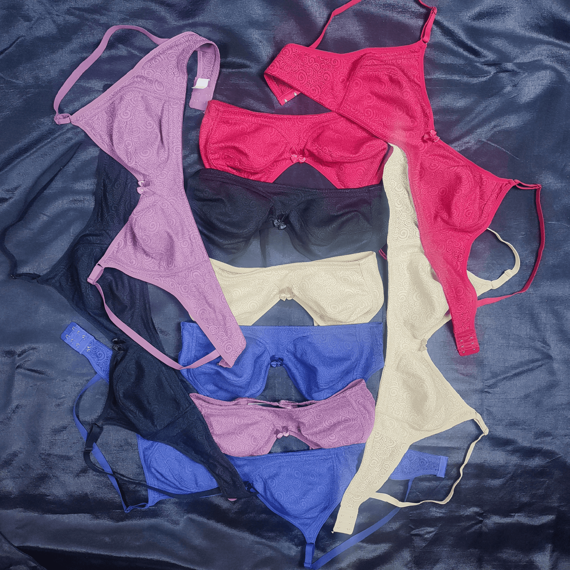 Breathable Lace Fit Bra (Red Velvet) - Bra - ComfyBliss