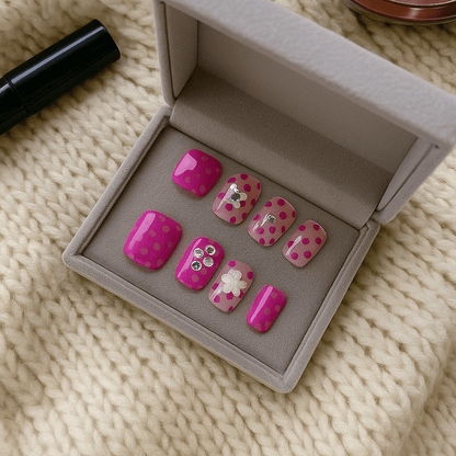 Bubblegum Daisy – Press - On Nail Set - Accessories - ComfyBliss