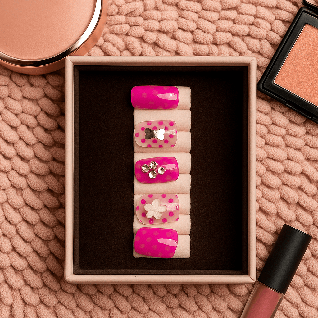 Bubblegum Daisy – Press - On Nail Set - Accessories - ComfyBliss