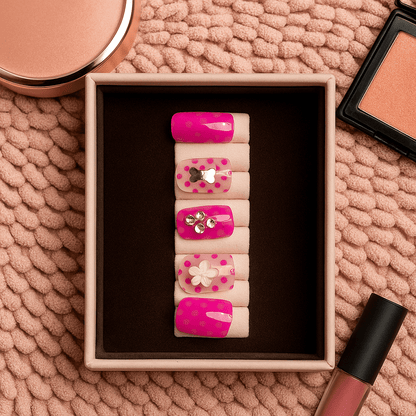 Bubblegum Daisy – Press - On Nail Set - Accessories - ComfyBliss