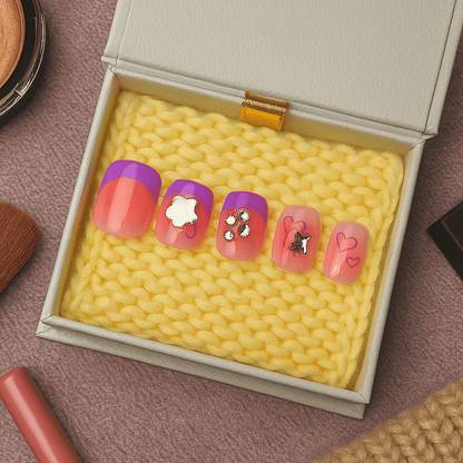 Candy Crush Hearts – Press - On Nail Set - Accessories - ComfyBliss