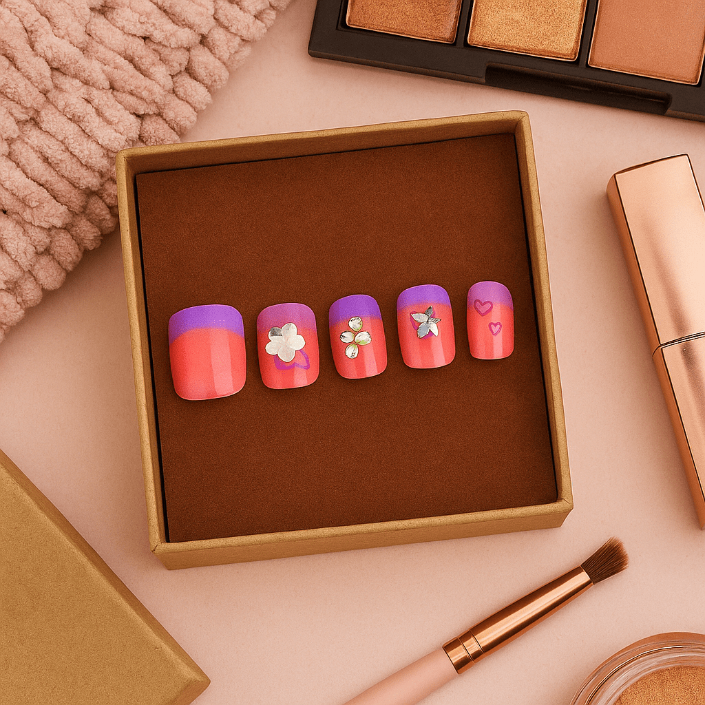 Candy Crush Hearts – Press - On Nail Set - Accessories - ComfyBliss