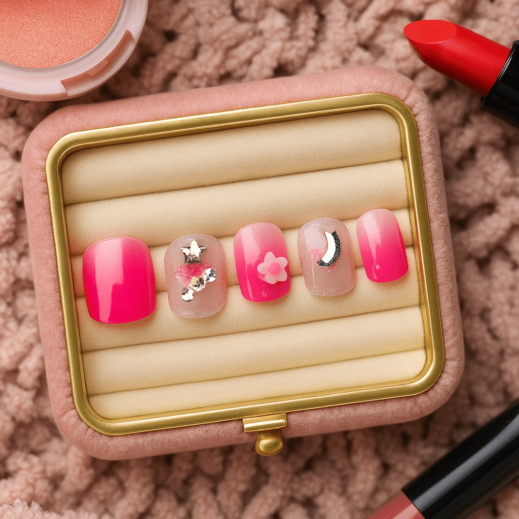 Celestial Kiss – Press - On Nail Set - Accessories - ComfyBliss