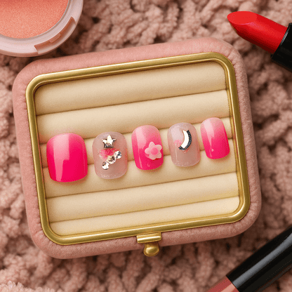 Celestial Kiss – Press - On Nail Set - Accessories - ComfyBliss