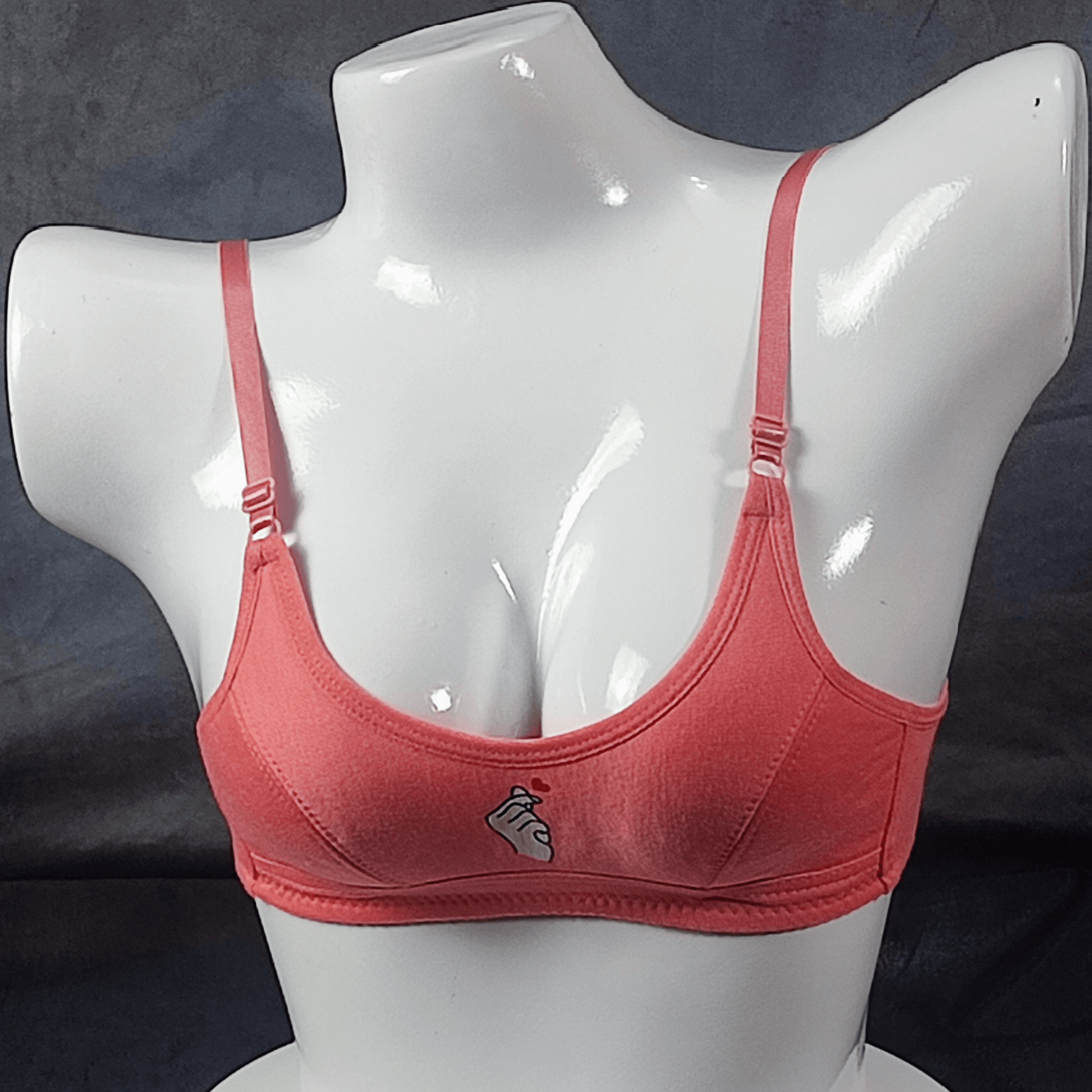 ComfyBloom Teen Bra (Coral Kiss) - teens - ComfyBliss
