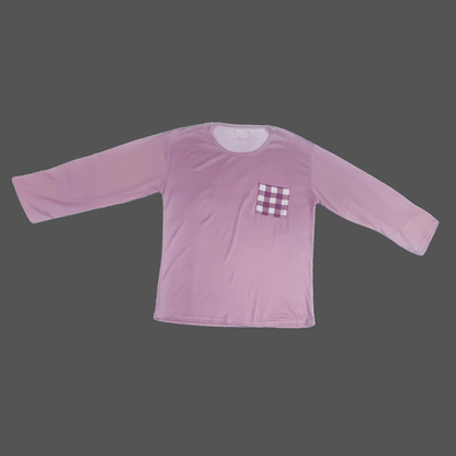 Cozy Check Pajama Set (Delicate Pink) - Pajama Sets - ComfyBliss
