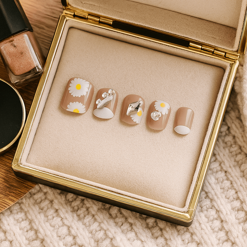 Daisy Glimmer – Press - On Nail Set - Accessories - ComfyBliss