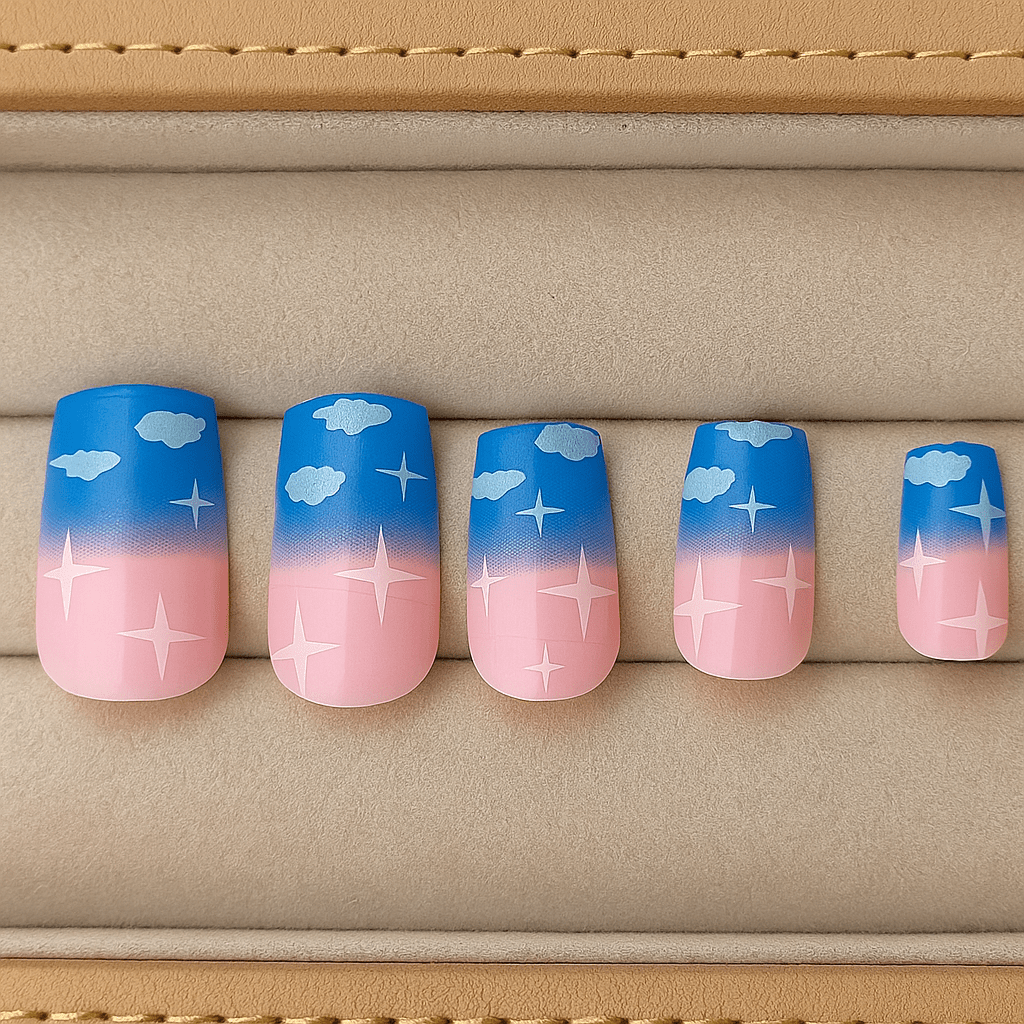 Dreamy Skies – Press - On Nail Set - Accessories - ComfyBliss