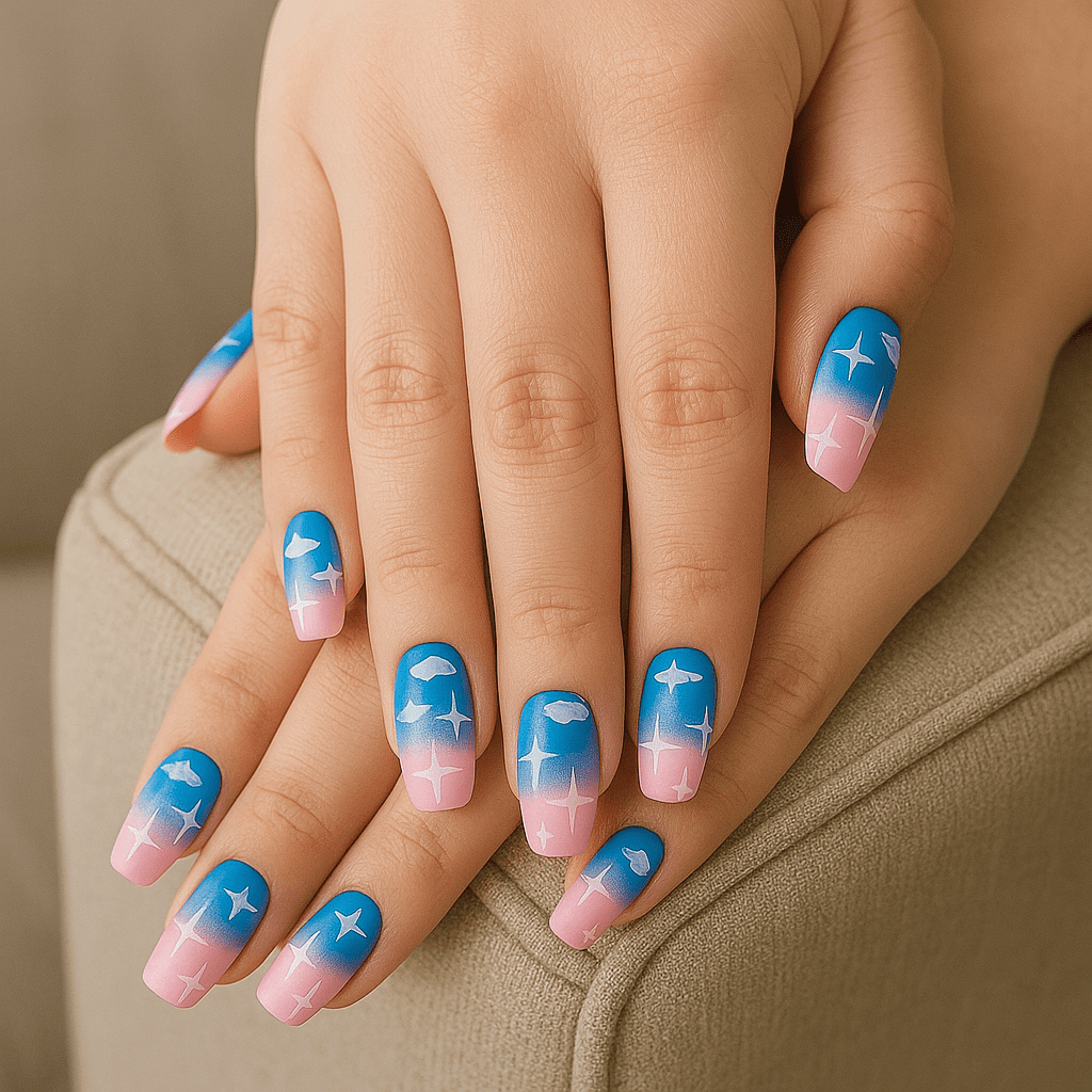 Dreamy Skies – Press - On Nail Set - Accessories - ComfyBliss